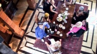 A dinner at a mansion turns in a hardcore nailed group sex