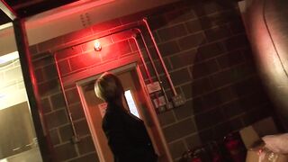 Experienced blonde has a dick into her vagina and another inside the booty