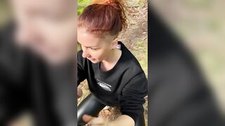 Outdoors park: Sex, Oral Sex and vagina cummed for KleoModel