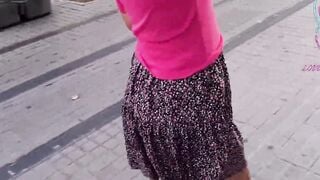 Teen’s Insane Cameltoe inside the supermarket – Outdoor Masturbation