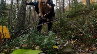 GINGER young girl’s trip to the forest ended up into sex