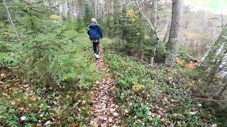 GINGER young girl’s trip to the forest ended up into sex