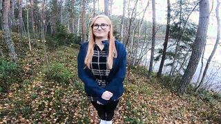 GINGER young girl’s trip to the forest ended up into sex