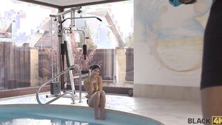 BLACK4K. Petite dark haired is not shy to be penetrated