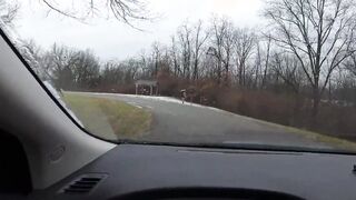 Picked Up College Girl blows and fucks older stranger into vehicle