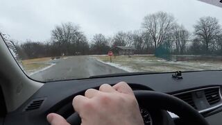 Picked Up College Girl blows and fucks older stranger into vehicle