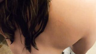 Daughter caught by stepfather taking shower then offer bj