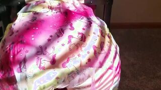 Little sister gets an accidental cumshot by stepbrother