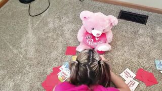Little sister gets an accidental cumshot by stepbrother