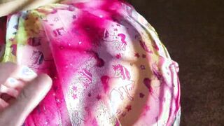 Little sister gets an accidental cumshot by stepbrother
