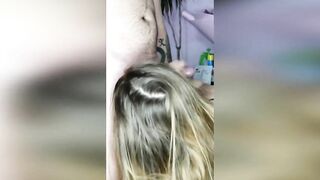 Stepsister loves to make her brother nice with her mouth!!!