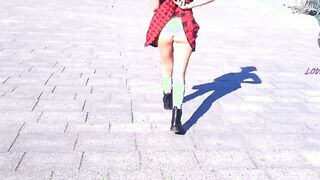 Nasty eighteen plays with her jugs and butt into outside – Intense