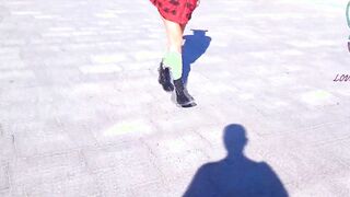 Nasty eighteen plays with her jugs and butt into outside – Intense