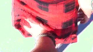 Nasty eighteen plays with her jugs and butt into outside – Intense