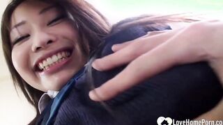 chinese women gets her love tunnel slammed