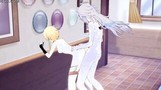 Genshin Impact Cartoon 3D - Lumine Nailed into different positions by Razor with cummed into her cunt - Japanese oriental Manga Hentai Game porn