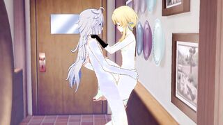 Genshin Impact Cartoon 3D - Lumine Nailed into different positions by Razor with cummed into her cunt - Japanese oriental Manga Hentai Game porn
