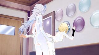 Genshin Impact Cartoon 3D - Lumine Nailed into different positions by Razor with cummed into her cunt - Japanese oriental Manga Hentai Game porn