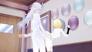 Genshin Impact Cartoon 3D - Lumine Nailed into different positions by Razor with cummed into her cunt - Japanese oriental Manga Hentai Game porn