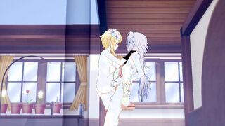 Genshin Impact Cartoon 3D - Lumine Nailed into different positions by Razor with cummed into her cunt - Japanese oriental Manga Hentai Game porn