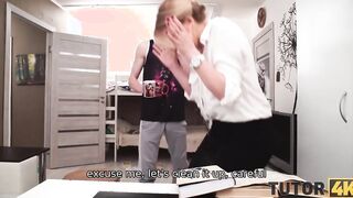 TUTOR4K. Inventive bro manages to seduce tutor during literature lesson