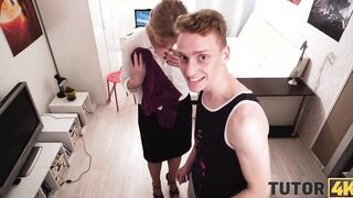 TUTOR4K. Inventive bro manages to seduce tutor during literature lesson