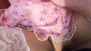 Daughter snuggles with stepfather inside bed and gets plowed