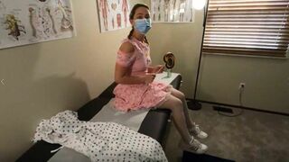 Daughter visits her family doctor and fucks his mature penis