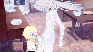 Genshin Impact Anime - Lumine Hand Job and Head to Razor - Japanese eastern manga hentai game porn