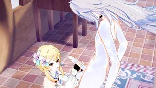 Genshin Impact Anime - Lumine Hand Job and Head to Razor - Japanese eastern manga hentai game porn