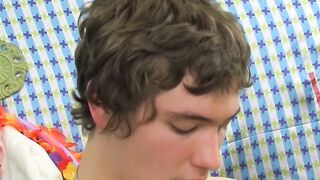 Twinks share lollipop before sharing bed with steamy gay sex