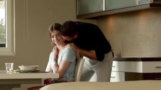 Lana Lelani savors huge stiff treat after dinner delight