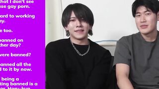 Buff Taishi unloads white cum after plowing jock Haru