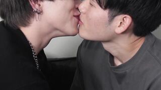 Buff Taishi unloads white cum after plowing jock Haru