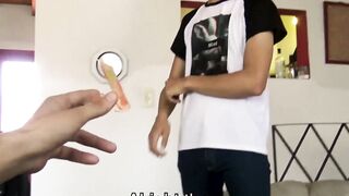 Gay for pay Felix sucks me until mouth flooded with cum