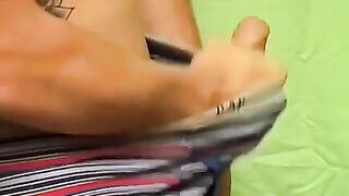 Panty wearing twink enjoying satisfying self love