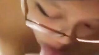 Dirty-Talking BF & Asian GF: Amateur Blowjob & Facial