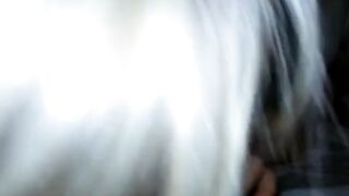 Blindfolded British Blonde MILF Sucks Cock