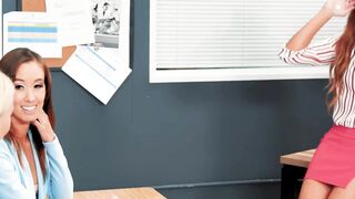 Hooking up my stepmom with my teacher got me my pussy licked