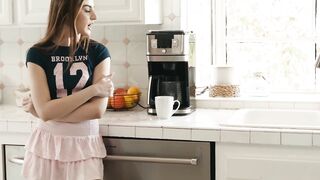 WTF! Stepdaughter's Sprung A Leak! Julia James is HOT AS FUCK!