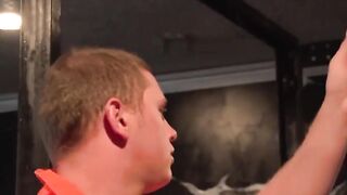 Andre Hardy jolts Dire Callahan with a stun baton