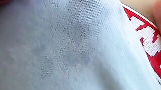 Glasses twink fucking pink panties with dildo
