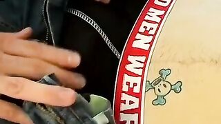 Glasses twink fucking pink panties with dildo