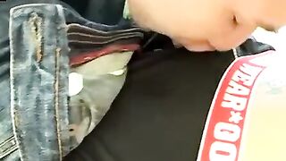 Glasses twink fucking pink panties with dildo