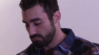 Gay guy stroked then pounded by hairy muscle stud