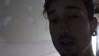 Kneeling obediently to taste every inch of Marc's cock