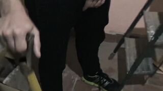 Kneeling obediently to taste every inch of Marc's cock