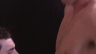 Hairy hunk wrecks ripped tall friend's ass deep