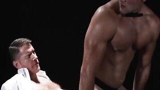 GayForSale.com - Clayton Foster's sweaty cock riding with Legrand Wolf