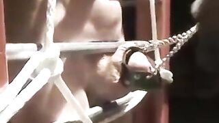 MuscleJockBound.com - Chet Walker suffers heavy chain tugging his meat